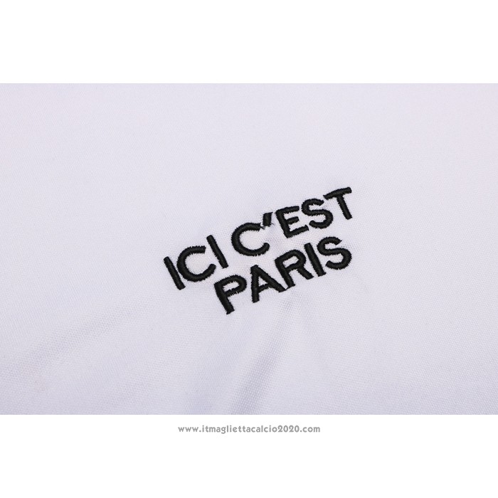 Tuta da Track Paris Saint-Germain Manica Corta 2020 2021 Bianco